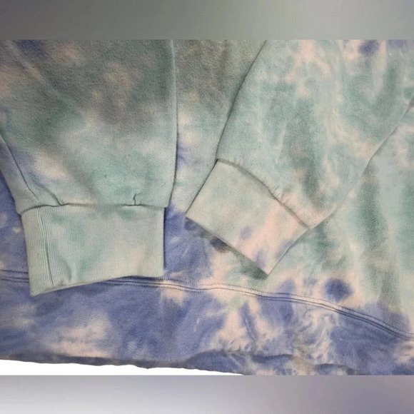 Victoria Secret PINK Blue Tie  Dye Oversized Hoodie Size Small - Picture 4 of 8